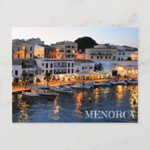 postal del puerto de Es Castell en Menorca Vykort