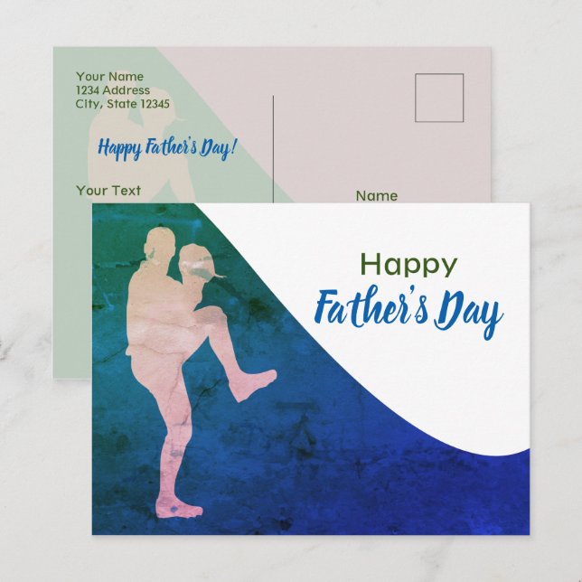 Postal - Feliz Día del Padre Vykort (Fram/baksida)