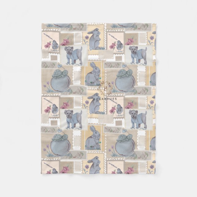 Postal frimärke Nursery print Baby filt (Framsidan)
