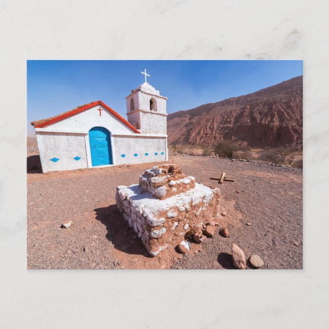 Postal, Iglesia San Isidro, Atacama, Chile Vykort (Framsida)