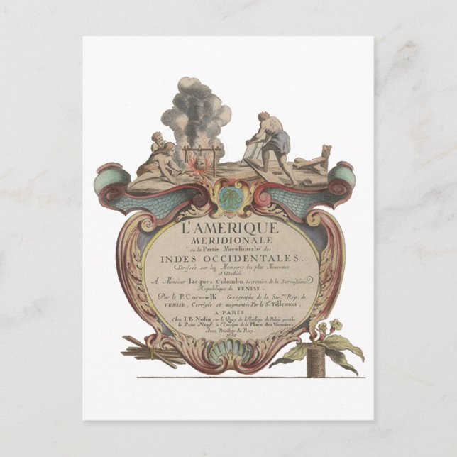 Postal: L'Amerique Meridionale, 1689 Vykort (Framsida)