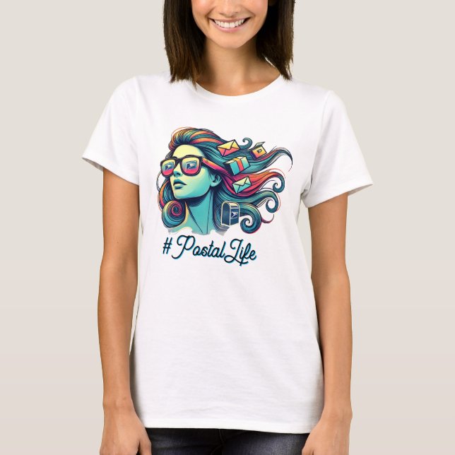 Postal Life Clerk Carrier Womens usps shirt T Shirt (Framsida)