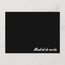 Postal Madrid de noche Vykort