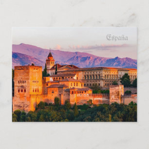 postal palacio Carlos V en Granada - España Vykort