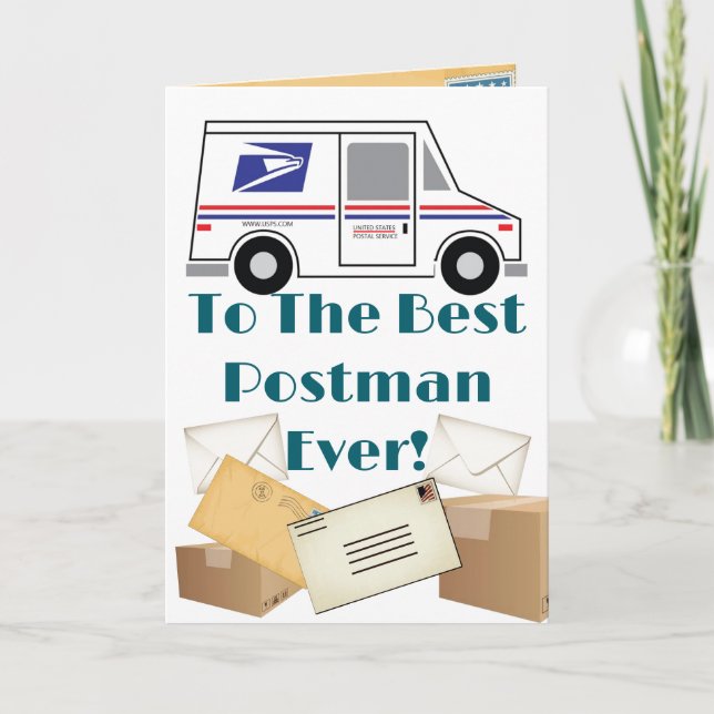 Postal Pension - Viktat tackkort (Framsida)