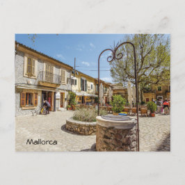 postal plaza de valldemossa en la isla de Mallorca Vykort