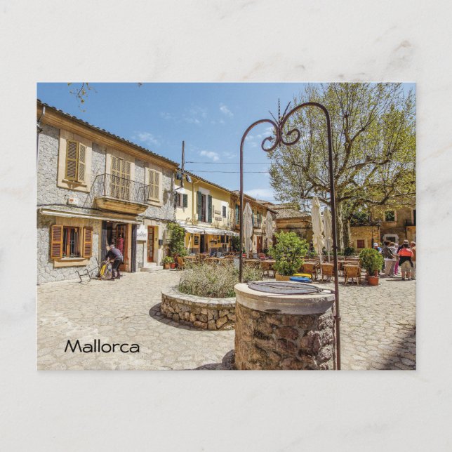 postal plaza de valldemossa en la isla de Mallorca Vykort (Framsida)