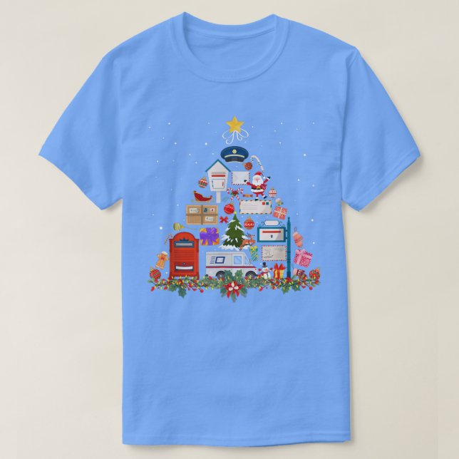 Postal Service Christmas Tree Ornament Tree Xmas 2 T Shirt (Design framsida)