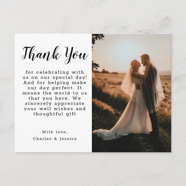 Postal Thank You Postcard Vykort (Framsida)