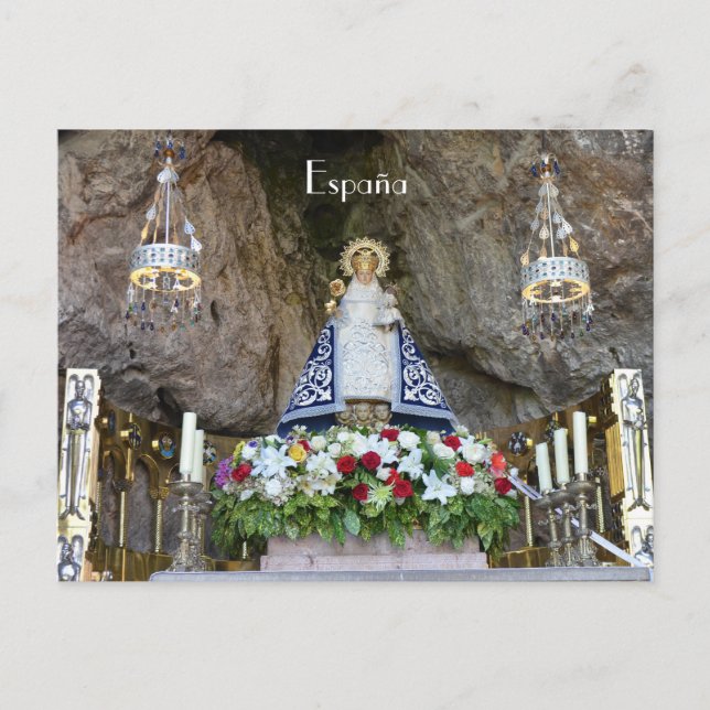 postal Virgen de Covadonga en Asturias, España Vykort (Framsida)