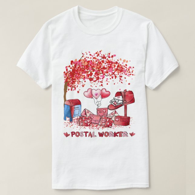 Postal Worke Valentindagen T Shirt (Design framsida)