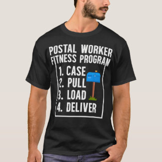 Postal Worker Fitness Program Mail Lady Postman Ma T Shirt