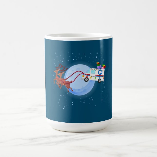 Postal Worker-julposten Lastbil Funny Mailman Kaffemugg (Center)