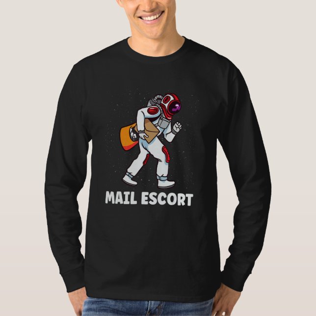 Postal Worker Mail Lady Mail Carrier Postal Astron T Shirt (Framsida)
