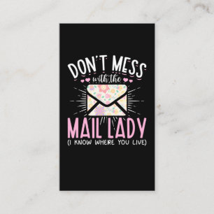 Postal Worker Makfe Funny Mailman Woman Visitkort