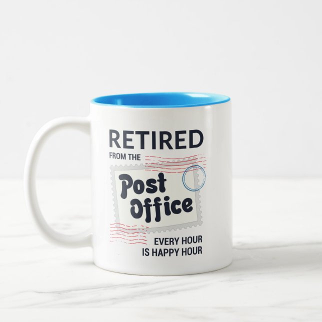 Postal Worker Pension Funny Personlig Två-Tonad Mugg (Vänster)