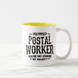 Postal Worker Pension Keepsaki Mailman Funny Två-Tonad Mugg