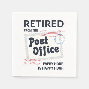 Postal Worker Pension Mailman Funny Pappersservett