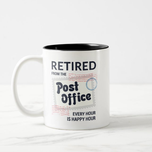 Postal Worker Pension Mailman Funny Två-Tonad Mugg (Vänster)