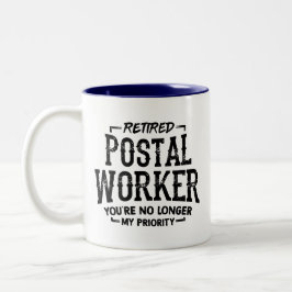 Postal Worker Pension Mailman Funny Två-Tonad Mugg