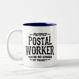 Postal Worker Pension Mailman Funny Två-Tonad Mugg