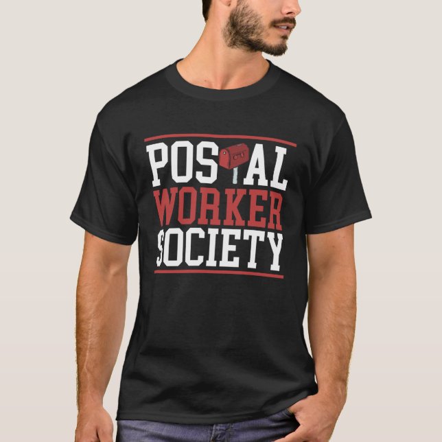 Postal Worker Society Mail Lady Delivery Mail Esco T Shirt (Framsida)
