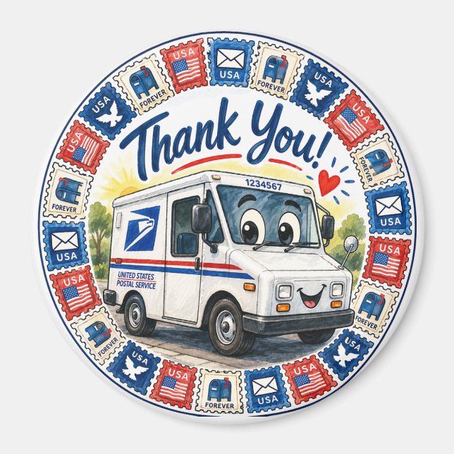 Postal Workers Appreciation  Magnet (Framsidan)