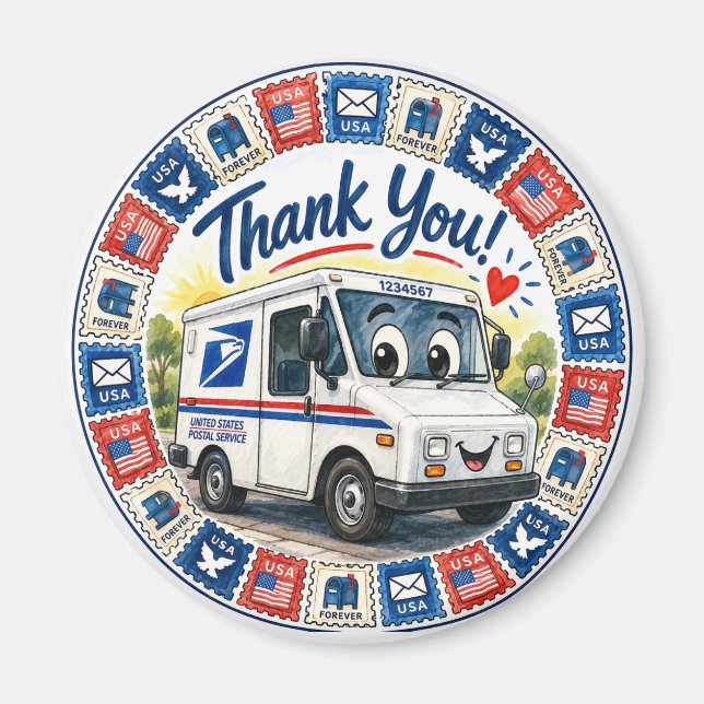 Postal Workers Appreciation  Magnet (Framsidan)