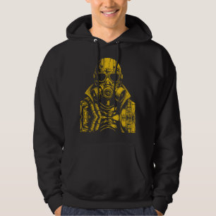 Postapokalyptisk gasmaskkonst hoodie