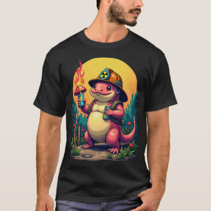 Postapokalyptisk Kitsch Axolotl Svampsamlare S T Shirt