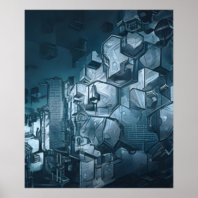 Postapokalyptisk stad poster (Framsidan)