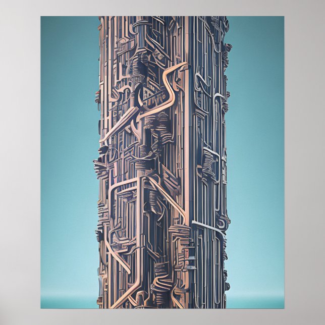 Postapokalyptisk stad poster (Framsidan)