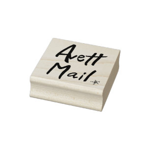 "Postar Avett" det rubber frimärket som Stämpel