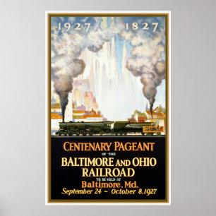 "Postar den Baltimore och Ohio järnväg" vintage Poster