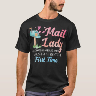 Postarbetare Brevdam Första Gången Brevlåda T Shirt
