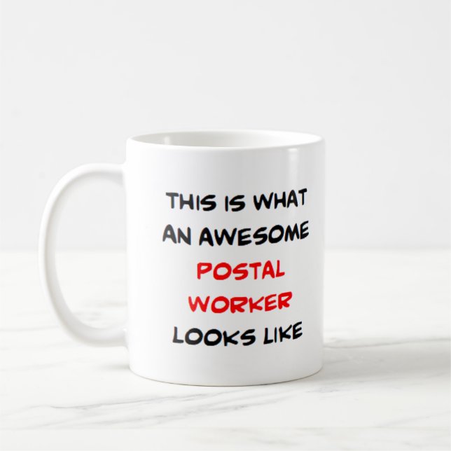 postarbetare, fantastisk kaffemugg (Vänster)