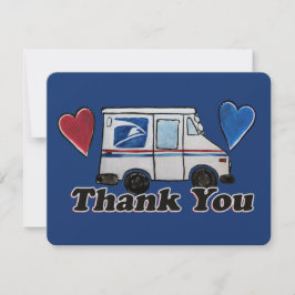 Postarbetare för tack Mail Carriers Julkort