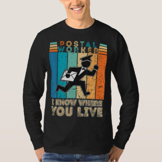 Postarbetare Funny Carrier Mailman Post Office Da T Shirt