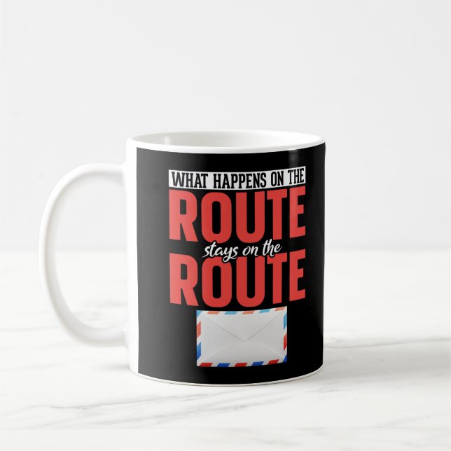 Postarbetare - Funny Mail Carrier Kaffemugg (Vänster)