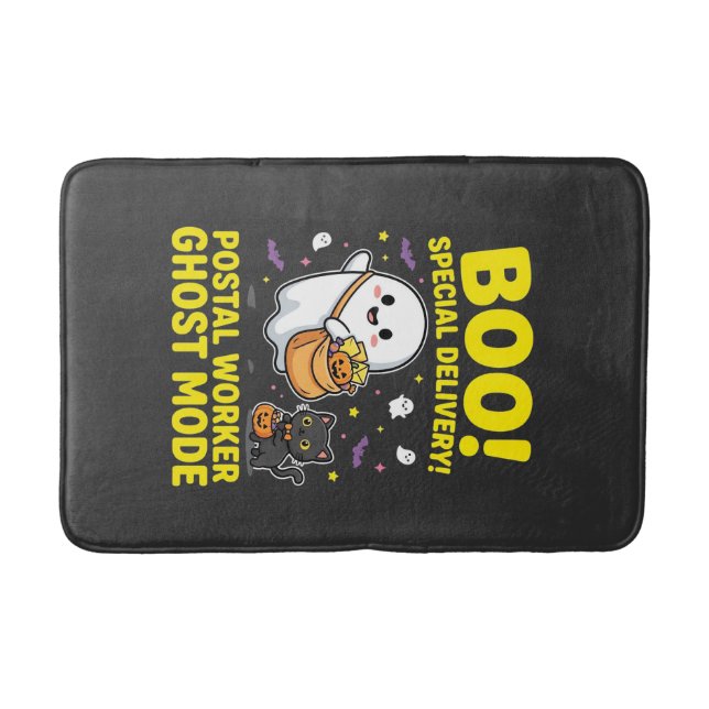 Postarbetare Ghost Mode Halloween-design_1 Badrumsmatta (Framsidan)
