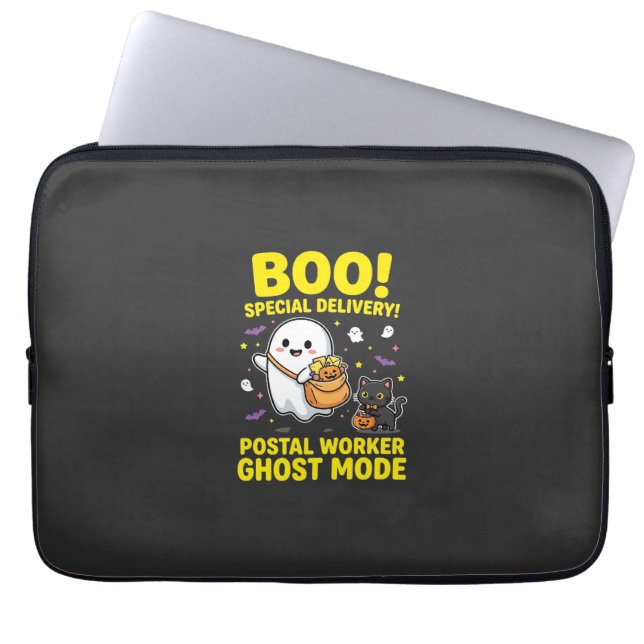 Postarbetare Ghost Mode Halloween-design_1 Laptop Fodral (Framsidan)