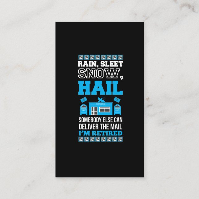 Postarbetare i Pension Visitkort (Framsida)