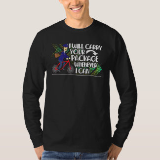 Postarbetare, jag bär med mig Paket när T Shirt