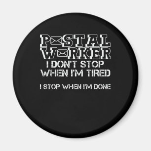 Postarbetare Joke Mail Carrier Postman Postman Magnet
