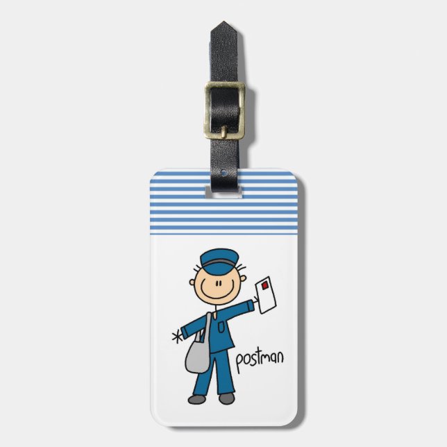 Postarbetare Pinfigure Bagagebricka (Vertikal Framsida)