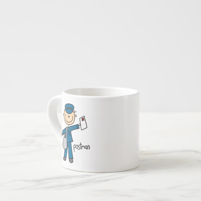 Postarbetare Pinfigure Espressomugg (Framsida vänster)