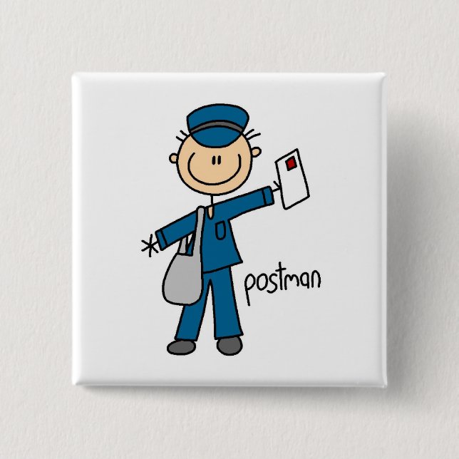 Postarbetare Pinfigure Knapp (Framsida)