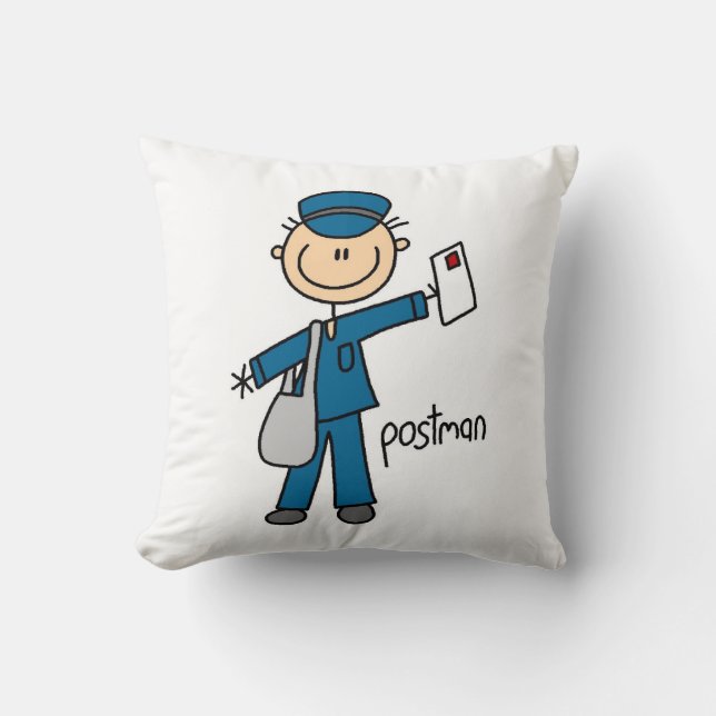 Postarbetare Pinfigure Kudde (Framsida)
