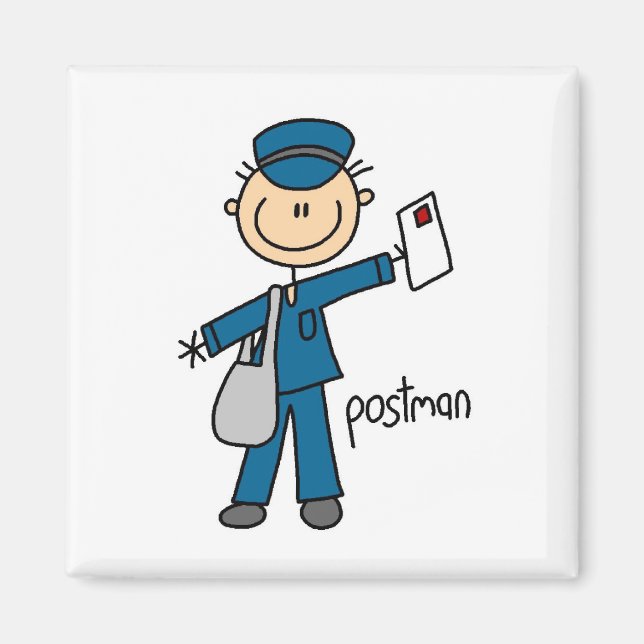 Postarbetare Pinfigure Magnet (Framsidan)