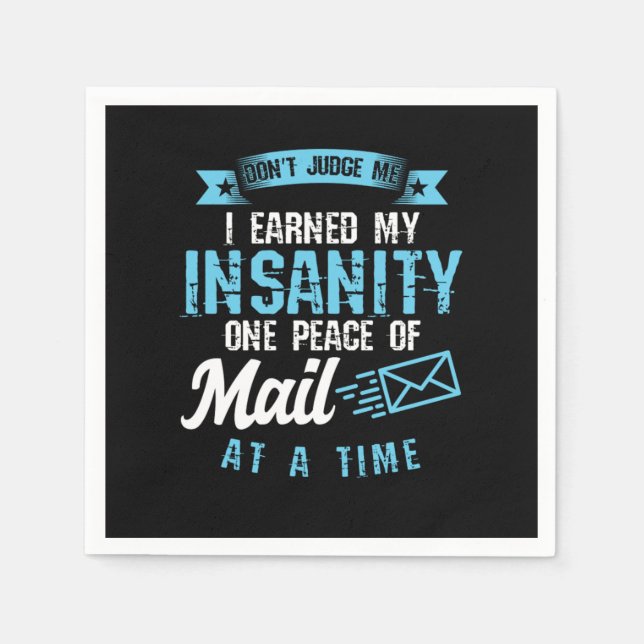 Postarbetare Postman Post Office-jobbgåva från Pos Pappersservett (Framsidan)